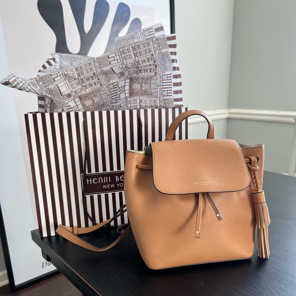 Brown Henri Bendel Leather Backpack